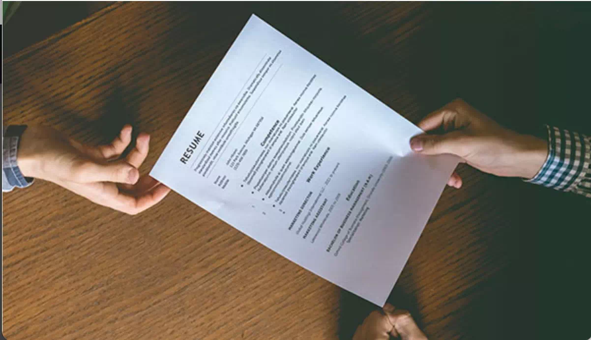Resume hand image